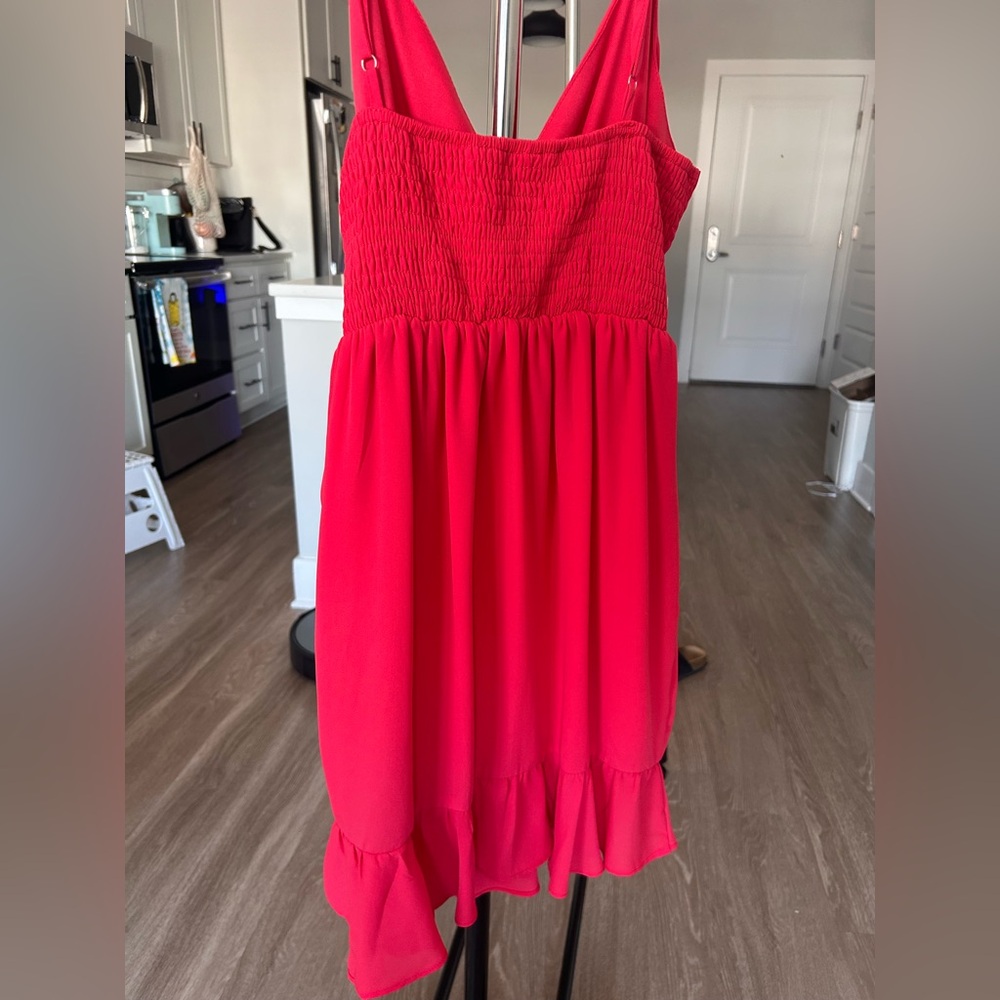 Miami Red Ruffle Dress - Picture 3 of 3